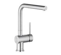 Mitigeur Kludi L STEEL SP-EH en acier inoxydable brossé, 1 pièce.