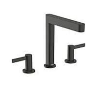 Mitigeur lavabo 3 trous Hansgrohe Finoris 160, référence 76034340, avec bonde à ouverture par pression, finition chrome noir brossé