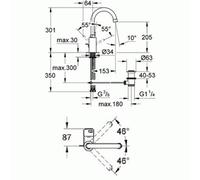 Mitigeur lavabo bec haut Concetto - 32629001 GROHE