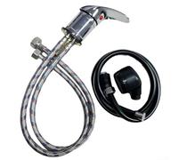 Mitigeur Lavabo Coiffure Alliage Zinc avec Douchette - Robinet Chaud Froid pour Bac Shampooing Salon de Beauté Tuyau 100cm(B)