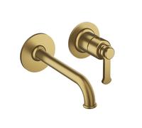 Mitigeur lavabo encastré avec rosaces bec de 225 mm Or Brossé - CRISTINA ONDYNA FA25996P
