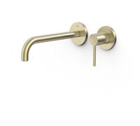 Mitigeur lavabo encastré bec 237 mm Cava Doré - TRES 26230022CA