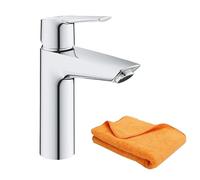 Mitigeur lavabo GROHE Quickfix Start 2021 avec vidage Push-Open taille M chromé + microfibre