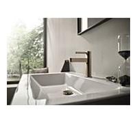 hansgrohe Finoris robinetterie de lavabo monocommande 100 CoolStart avec vidage Push-Open, portée 126mm, 76012140, Couleur: Bronze brossé