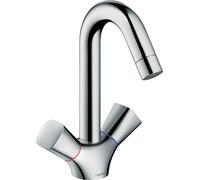 Mitigeur lavabo hansgrohe Logis 2 poignées 150 avec garniture d'écoulement à tirette, chrome, 1 pièce.