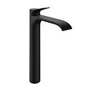 hansgrohe Mitigeur lavabo Vivenis 250 CoolStart 75044670 avec tirette - garniture de vidange , Highriser Matt Black