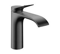 Mitigeur lavabo Hansgrohe Vivenis 75020340 avec bonde clic-clac, finition chrome noir brossé