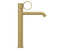 Mitigeur lavabo haut JACOB DELAFON Vivienne laiton brossé avec bague laiton brossée