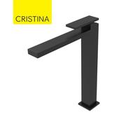 Mitigeur lavabo haut monotrou Chromé Noir Brossé Tabula - CRISTINA ONDYNA TA22275