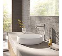 Mitigeur lavabo Herzbach DEEP iX XL 170 mm 18.023100.4.09 avec bonde à poussoir en acier inoxydable