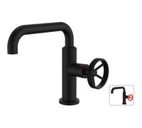 Edouard Rousseau Mitigeur lavabo industriel Bec mobile Cartouche céramique 25 mm Flexible inox Noir