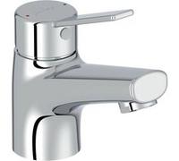 Jacob Delafon - Mitigeur Lavabo EO - Economie d'eau - Hauteur sous Bec 5,7cm - Avec Flexibles d’Alimentation - 10,5x13,6x4,5cm - Finition Chrome - E24158-CP