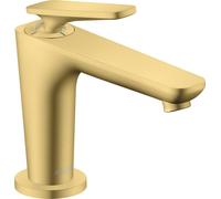 Mitigeur lavabo monocommande AXOR Citterio C 90 avec CoolStart pour lave-mains et garniture de vidage, laiton brossé