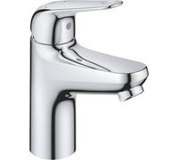 Mitigeur lavabo monocommande - GROHE Swift - 24323001 - Chrome - Taille S - Arrivée d'eau froide - Économie d'eau - Bonde clic-clac