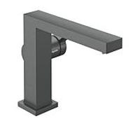 Mitigeur lavabo monocommande hansgrohe Tecturis E 73023340, saillie 155 mm, avec bonde clic-clac, finition chrome noir brossé