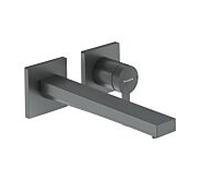 Hansgrohe Mitigeur de lavabo Tecturis E 73051340 encastré avec bonde EcoSmart+ chrome noir brossé