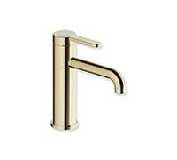 Mitigeur lavabo monocommande Hewi AQ477 AQ1.12M11270CK, saillie 130 mm, sans bonde, laiton PVD, brillant
