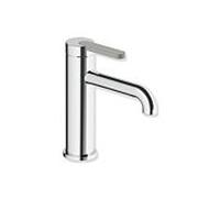 Mitigeur lavabo monocommande Hewi AQ477 AQ1.12M1134095, saillie 130 mm, sans bonde, poignée colorée, chrome/gris roche
