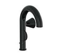 Mitigeur lavabo monocommande VitrA Liquid A4275039, saillie 175 mm, installation monotrou, avec bonde G 1 1/4, noir brillant