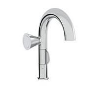 Mitigeur lavabo monocommande VitrA Liquid A42755, saillie 175 mm, installation monotrou, sans bonde, chromé