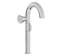 Mitigeur lavabo monocommande VitrA Liquid A42794, saillie 175 mm, installation monotrou, sans bonde, poignée à gauche, chromé