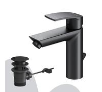 Mitigeur lavabo noir avec bonde à tirette AM.PM Play robinet F8Y82122
