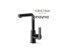 Mitigeur lavabo prime bec haut c 3 vidage plastique blackmat - CRISTINA ONDYNA PE22813