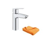 Mitigeur lavabo GROHE Quickfix Start 2021 avec vidage Push-Open chromé + microfibre