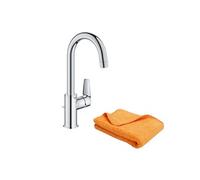 Mitigeur lavabo Quickfix Start Edge avec tirette et vidage taille L + microfibre