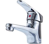 Mitigeur lavabo salle de bain - Laiton chromé robuste anti rayures Disque céramique étanche - Salle de bain et cuisine