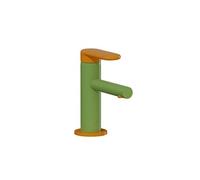 Mitigeur lavabo Sento Kids jaune et vert