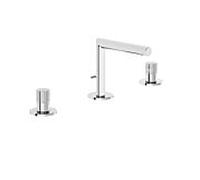 Mitigeur lavabo VitrA Origin à deux poignées A42595, saillie de 127 mm, avec bonde, fixation trois trous, chromé