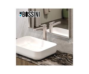 Mitigeur mécanique avec vidage et flexibles en acier inoxydable chromé GILLO - BOSSINI Z00706030