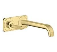 hansgrohe Axor Citterio E mitigeur lavabo 36114950 Robinetterie encastrée, saillie 221 mm, avec poignée à goupille, plaque, laiton brossé