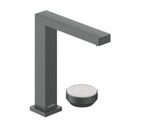Mitigeur monocommande de lavabo hansgrohe Tecturis E 150, 2 trous, garniture de vidage non obturable, portée 158 mm, EcoSmart+, CoolStart, 73053340, Couleur: Chrome noir brossé