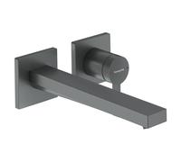 Mitigeur monocommande de lavabo hansgrohe Tecturis E, encastré, portée de 225 mm, garniture de vidage non obturable, EcoSmart+, 73051340, Couleur: Chrome noir brossé