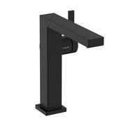Mitigeur monocommande de lavabo hansgrohe Tecturis E Fine 150, portée 157 mm, sans garniture d'écoulement, CoolStart, EcoSmart+, 73041670, Couleur: noir mat