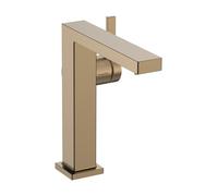 Mitigeur monocommande de lavabo hansgrohe Tecturis E Fine 150, portée 157 mm, sans garniture d'écoulement, CoolStart, EcoSmart+, 73041140, Couleur: Bronze brossé