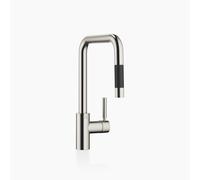 Mitigeur monocommande Dornbracht META SQUARE avec douchette rétractable, portée de 200 mm, 33870861-06, Couleur: Platine brossé