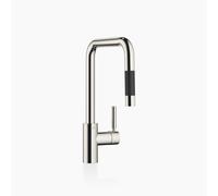 Mitigeur monocommande Dornbracht META SQUARE avec douchette rétractable, portée de 200 mm, 33870861-08, Couleur: platine