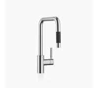 Mitigeur monocommande Dornbracht META SQUARE avec douchette rétractable, portée de 200 mm, 33870861-93, Couleur: Chrome brossé