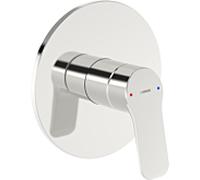 Mitigeur monocommande Hansa HANSABASIC 8056, kit de finition 80569023, partie visible pour un jet, rond chromé