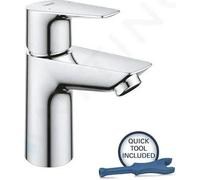 Mitigeur Monocommande Lavabo GROHE Start Edge, Taille S, Chromé, Bonde Clic Clac Incluse, Économie d'eau