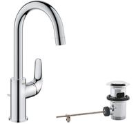 GROHE Swift Mitigeur Monocommande Lavabo, Economie d'Eau, Taille L, Installation Facile, Chromé, 24330001