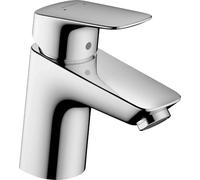 Mitigeur monocommande pour lavabo hansgrohe Logis 70 avec garniture d'écoulement Push-Open, chrome, 1 pièce.
