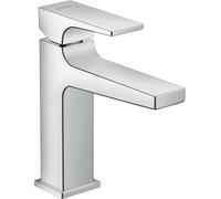 Mitigeur monocommande pour lavabo hansgrohe Metropol 110 avec poignée à levier et garniture d'écoulement Push-Open, chrome