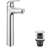 GROHE Mitigeur monocommande lavabo Swift 24331001 Taille XL chromé StarLight Économie d'eau