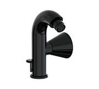 Mitigeur monocommande VitrA Liquid Bidet A4275839, saillie 95 mm, installation monotrou, avec bonde G 1 1/4, noir brillant