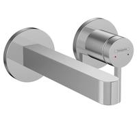 Mitigeur mural Hansgrohe Finoris, monocommande, pour vasque, installation encastrée, bec de 16,8 cm, finition chrome