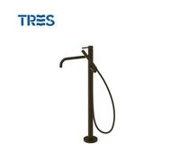 Mitigeur sur pied pour baignoire et douche1 colonne verticale Noir bronze - TRES 26247005KMB
